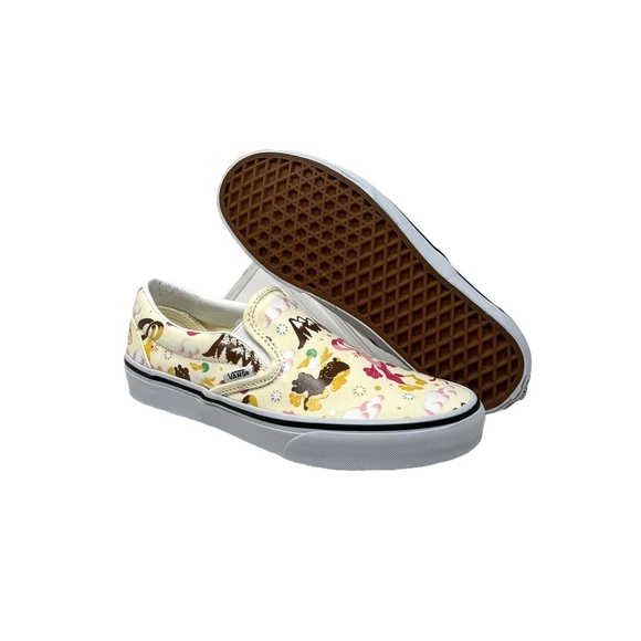 VANS Classic Slip On Sneakers Women's Size Skate Canvas White Shoes VN000BVZFRL - Picture 3 of 9